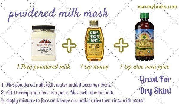 DIY powdered milk mask