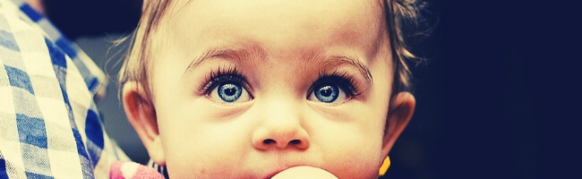 dark limbal rings on a child with blue eyes